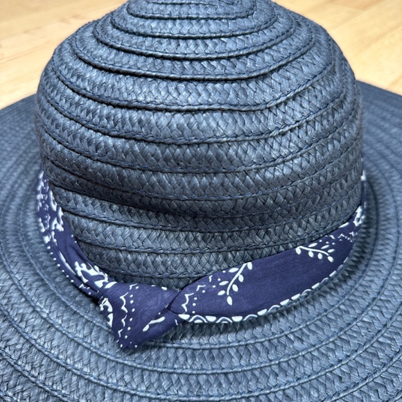 Lauren Ralph Lauren Sun Hat Blue One Size 100% Paper Straw Brand New With Tags main image 3